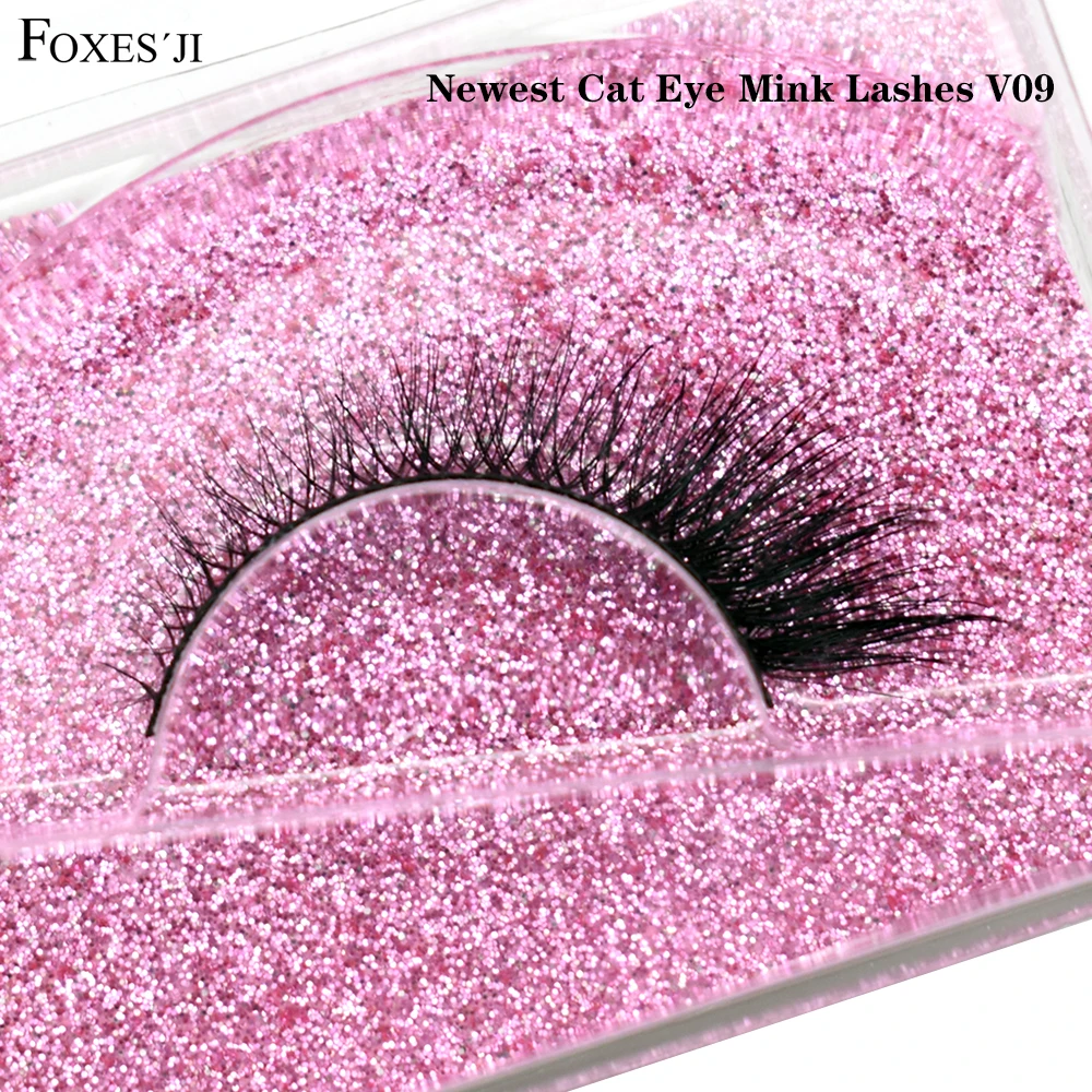 

FOXESJI Newest Cat Eye Lashes Mink False Eyelashes Extensions Fluffy Wispy Soft Full Mink Lashes Extension Natural long Eyelash