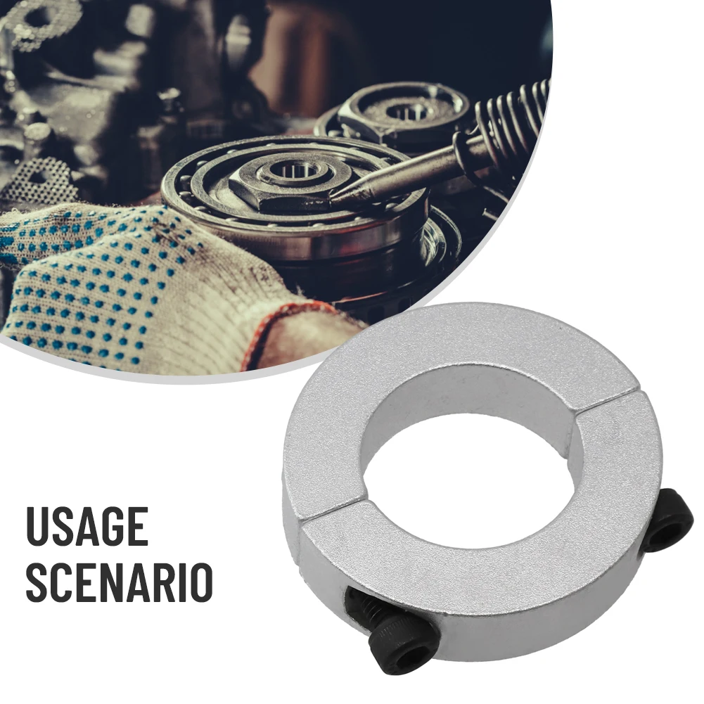 1PCS Clamp Ring Collar Double Split 6mm To 40mm Inside Diameter Shaft Collar Clamp Shaft Clamp Bearing Backstop Ring Silver
