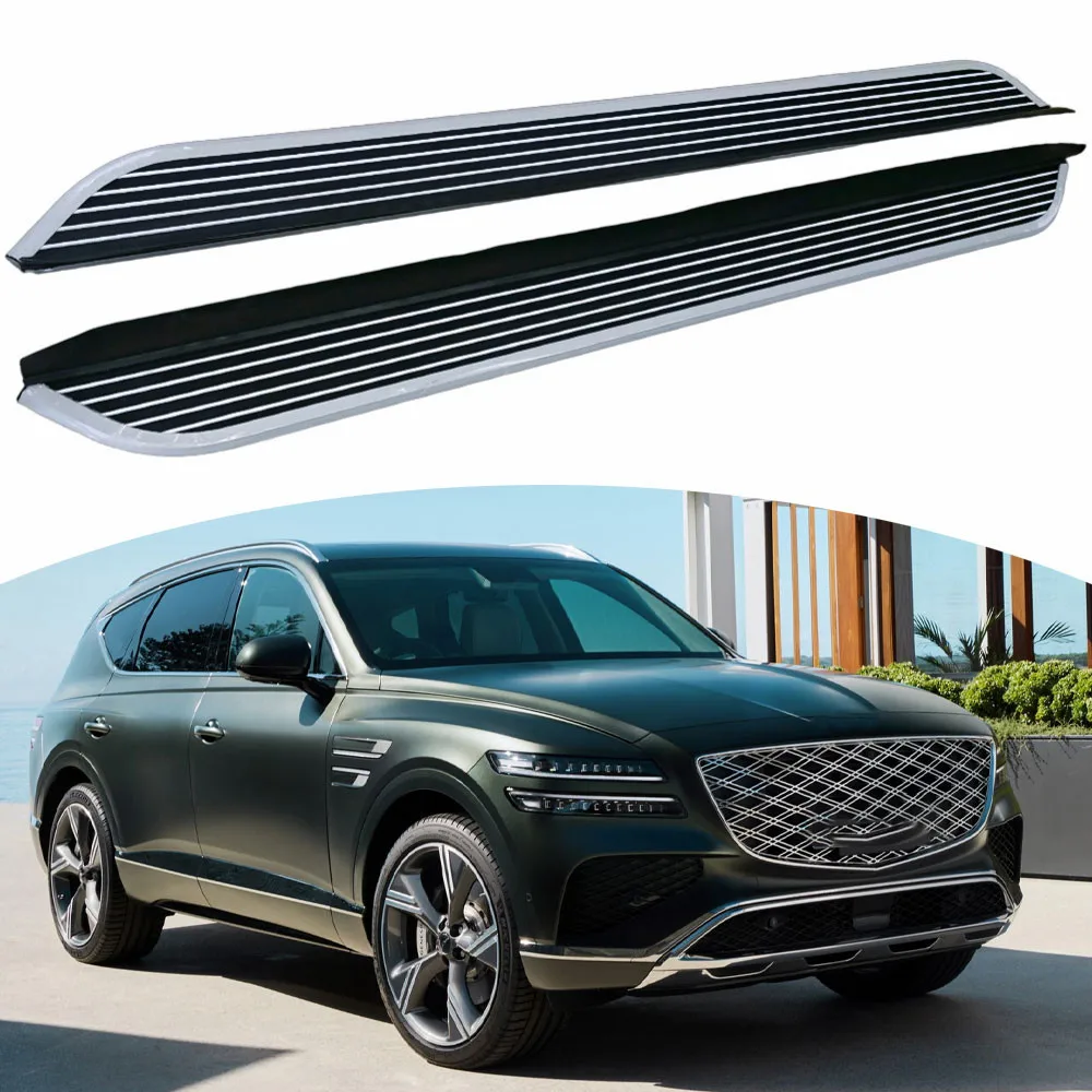 2PCS Running Boards Fixed Side Steps Fit for Genesis GV80 2021-2025 ...