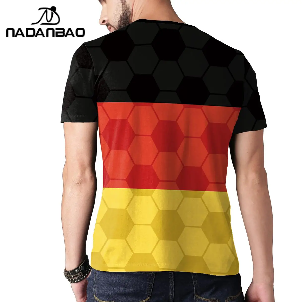 Nadanbao 2022 croácia alemanha camisa de futebol dos homens 3d impressão superior jerseys suporte uniforme manga curta camisa de futebol topo