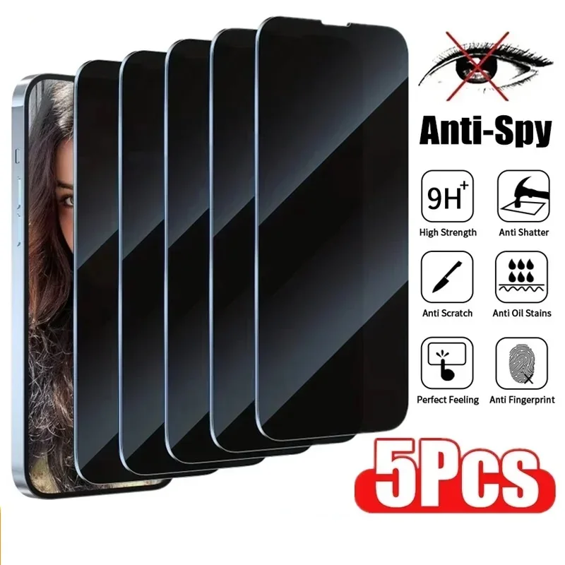 1–5 Stück Sichtschutz-Displayschutzfolie für iPhone 13 14 12 11 15 16 17 Pro Max Mini Anti-Spionage-Glas für iPhone 16 Pro Max X XR XS MAX