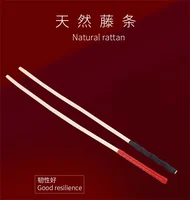 60CM Natural Rattan Horse Whip Bull Whip for Horse Training Round PU Leather Handle 1