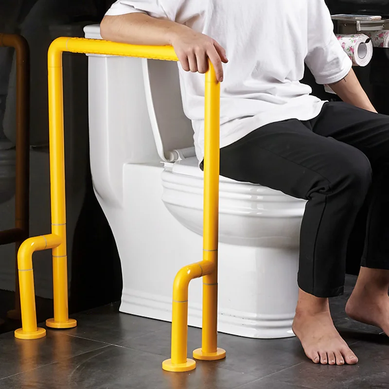 

Toilet Holder Handrail Modern Stainless Steel Floorstanding Elderly Handrail Assistance Ergonomic Pasamanos Home Accessories