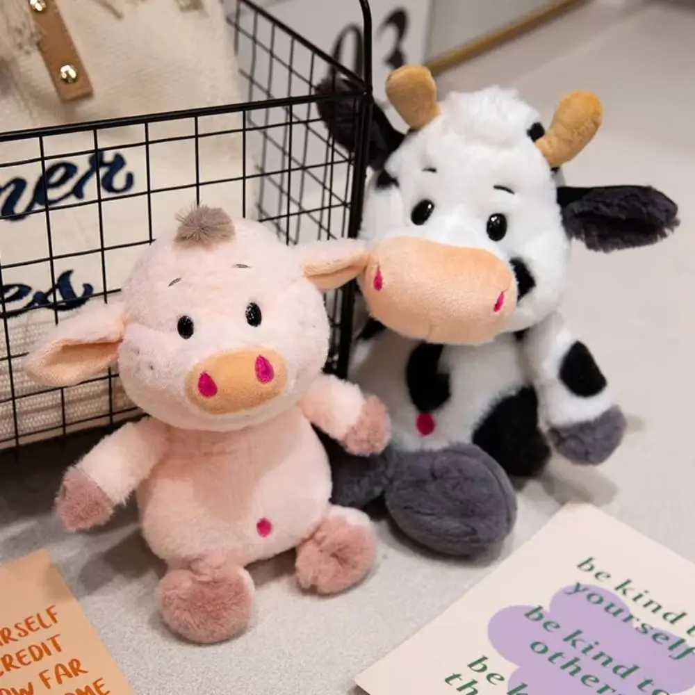 Animal Cattle Animal Plush Doll Stuffed Cow Bull Simulation Milk Cow Plush Doll Soft Fluffy Cow Plush Toy Sofa Ornament
