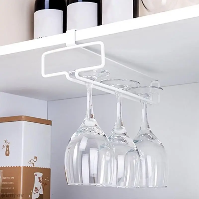 Iron Wine Rack Glass Holder Bar Hanger Shelf Stainless Steel Stand Paper Roll Storage Organizer High Quality Easy Installation