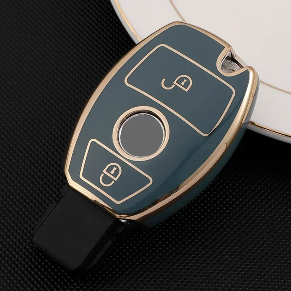 Fob Remote Key Fob Case Cover For Mercedes For Benz A Class W176 B W246 C W204 S204 W205 S205 C205 A205 2 Buttons Protecte Case key case key case cover car key shell flip key fob shell car key chain