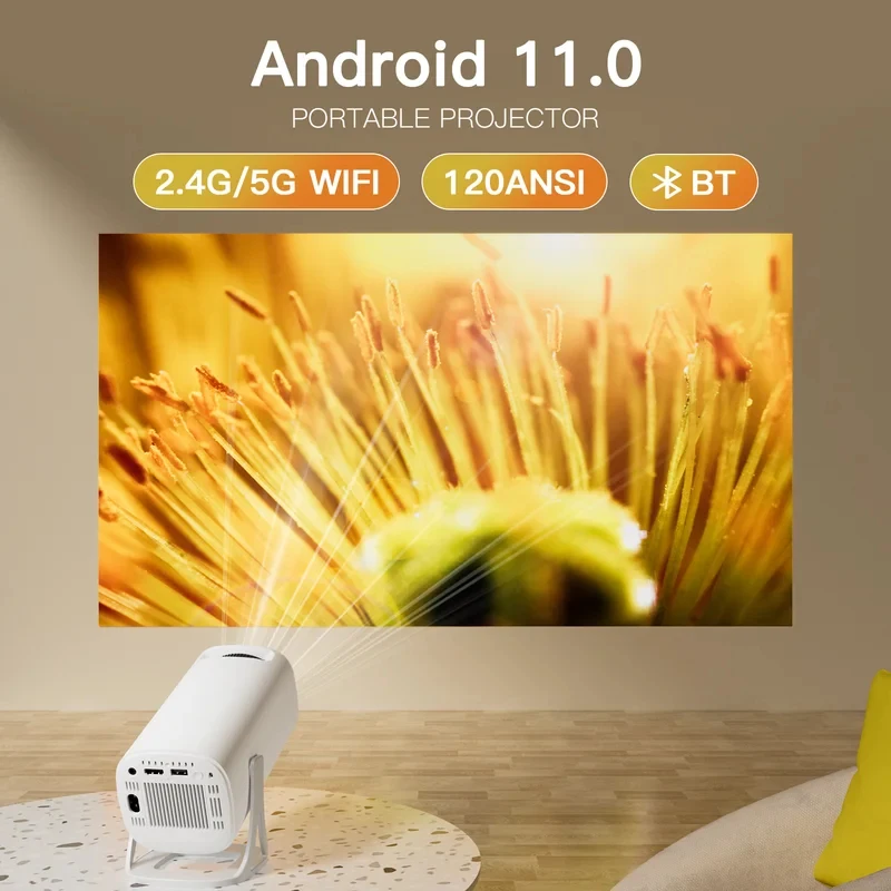 S40 프로젝터, WiFi 및 블루투스 기능 탑재, 풀 HD 1080P 휴대용 프로젝터, 210 ° ? 회전식 스탠드, 자동 키스톤 글로우 파티 용품