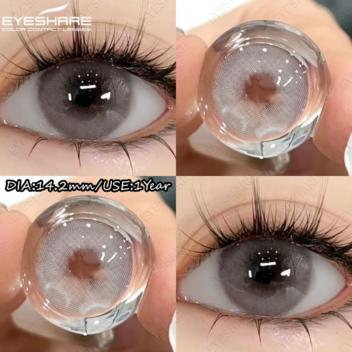 EYESHARE 1Pair Natural Contact Colored Lenses For Eyes Gray Eyes Makeup Lens Bronw Pupils Beauty Makeup Lenses Blue Contact