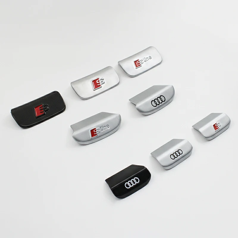 3D 메탈 자동차 스티어링 휠 엠블럼 스티커 인테리어 배지 액세서리 (아우디 S 라인 A3 A4 A5 A6 A7 A8 S3 Q5 Q7 Q2 Q3 S3 S4 S8 용)