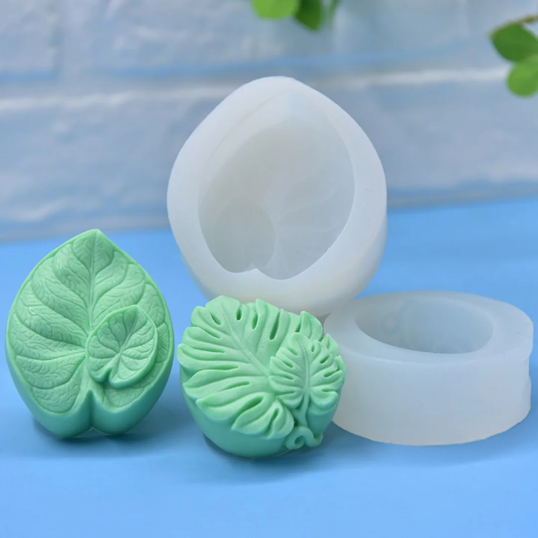 Leaf Shaped Soap Silicone Mold DIY Handmade Aromatherapy Gypsum Candle Tabletop Decoration Mould