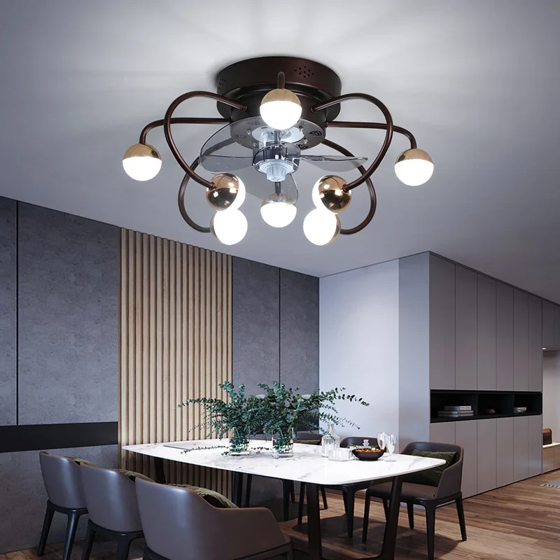 

Nordic Ceiling Lights Invisible Fan Lamp Suspended Chandelier for Bedroom Dining Table Living Room Led Overhead Lighting Surface