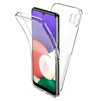 360 Custodia per telefono trasparente per tutto il corpo per Samsung Galaxy A12 A21S A20E A50 A70 A40 A10 A41 A42 A51 A71 Double Side TPU Trasparente Funda
