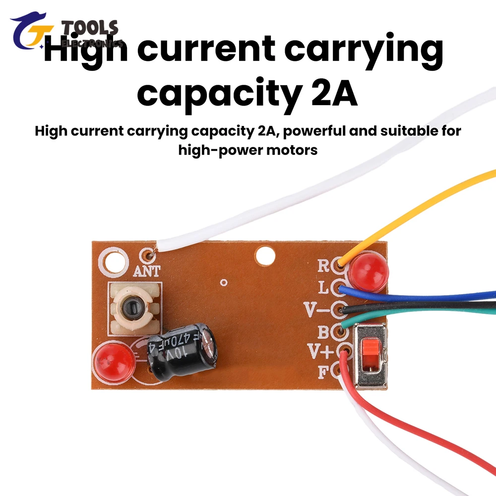 Récepteur du kit radio 27MHz 4 canaux avec fils et prise antenne