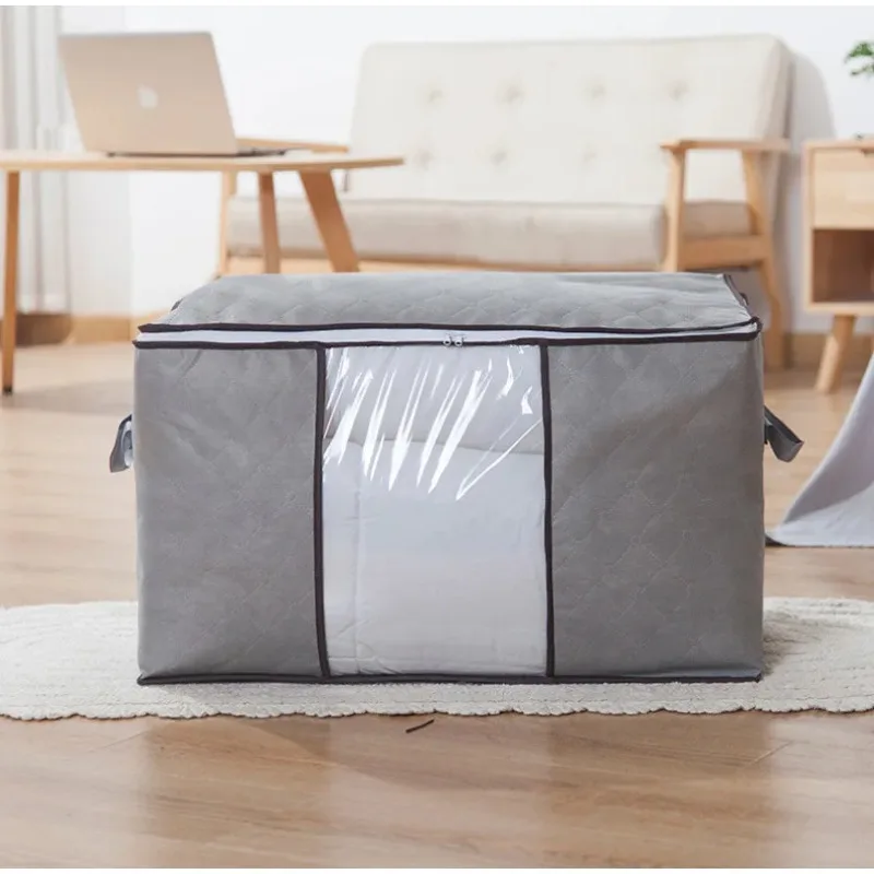 Non-woven Portable Clothes Storage Bag Organizer Folding Closet Organizer for Pillow Quilt Blanket Bedding 6