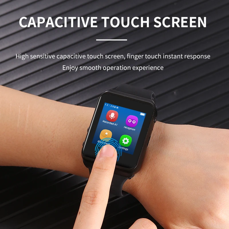 Metal Bluetooth Watch MP3 Music Player HiFi Audio Quality Bluetooth 5.0 support TF card FM FM/e-book/pedometer Wristband MP4 mp4 player music player mini media player