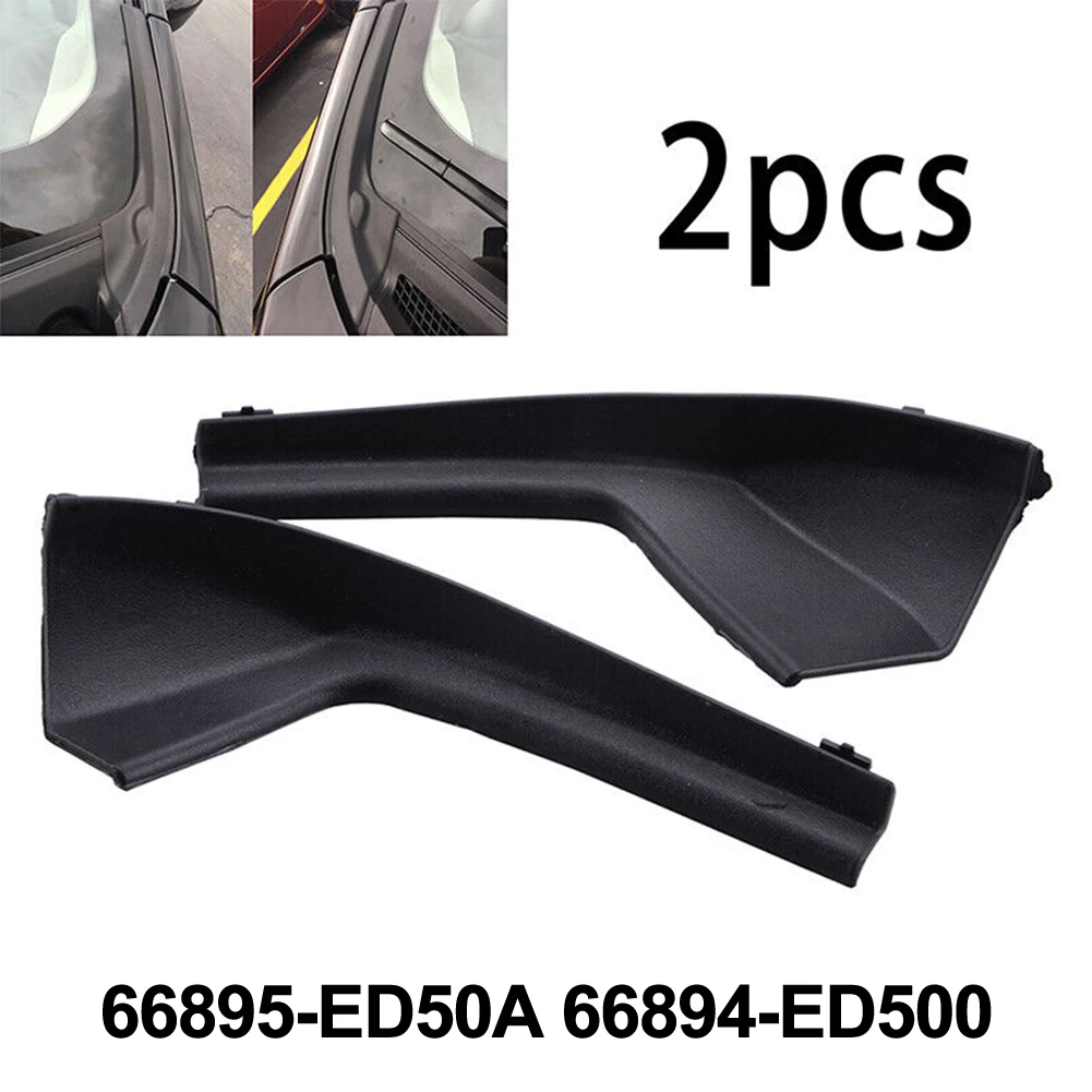

2X Car Windshield Wiper Side Trim Covers 66895-ED50A+66894-ED500 For Nissan Tiida Front Windshield Corner Wrap Part