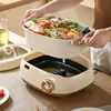 220V 2 Flavor Hot Pot Household Multicooker Split Type Electric Hot Pot Electric Pot Home Appliance Electric Cooker 5L/6L 5