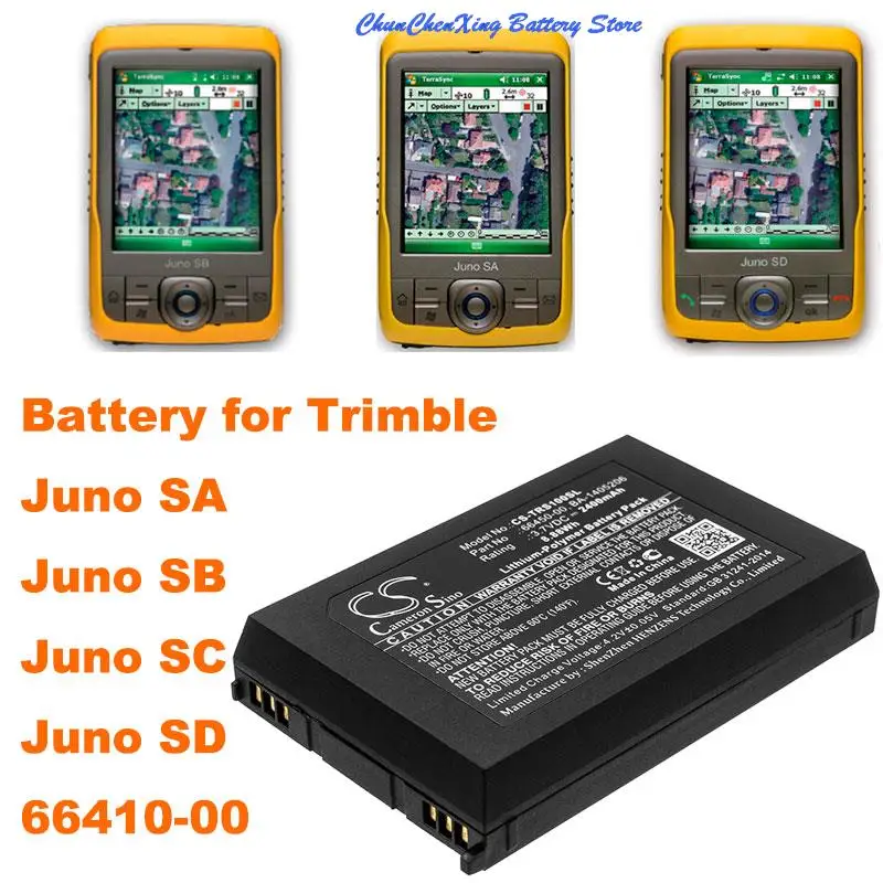 Batteria Cameron Sino 2400Mah 66450-00, Ba-1405206 Per Trimble 66410-00, Juno Sa, Juno Sb, Juno Sc, Juno Sd