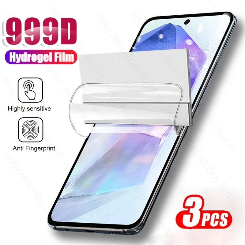 

Изогнутая мягкая Гидрогелевая пленка 999D для Samsung Galaxy A55 A35 A25 A15 5G Sumsung A 15 25 35 55 2024, защита экрана, не стекло, 3 шт.