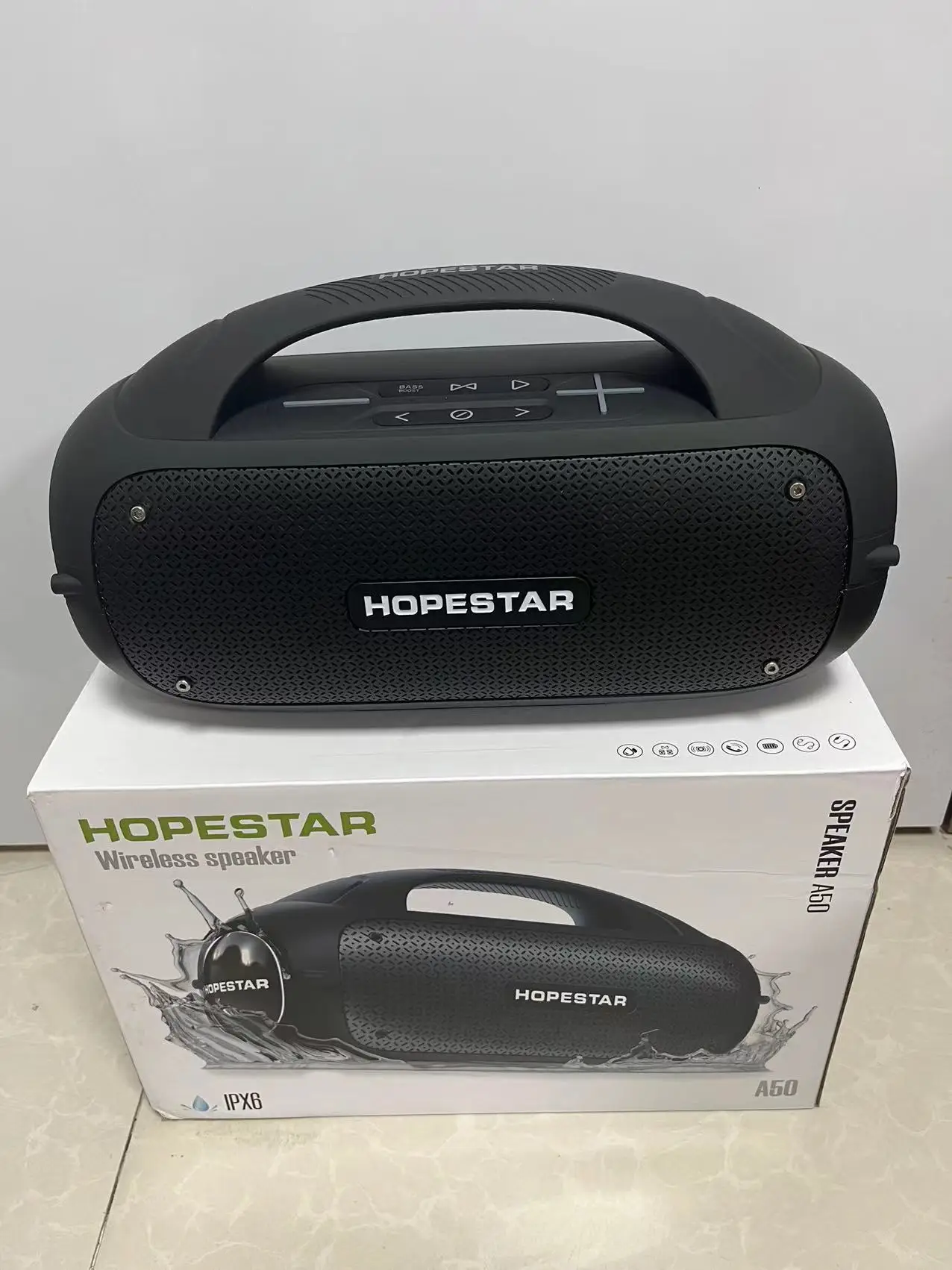 Hop estar a50 tragbare 80w Bluetooth-Lautsprecher Hochleistungs-Spieluhr im  Freien Subwoofer mit Mikrofon Auto Subwoofer tragbare ktv