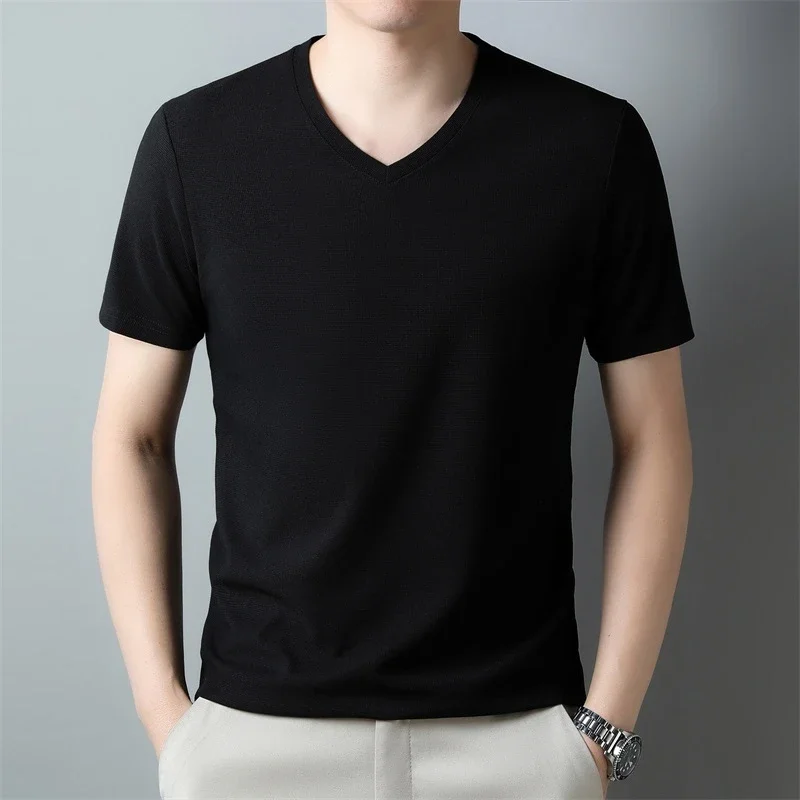 PlatiNum Waffle V-Neck T-Shirt Styling Example 2