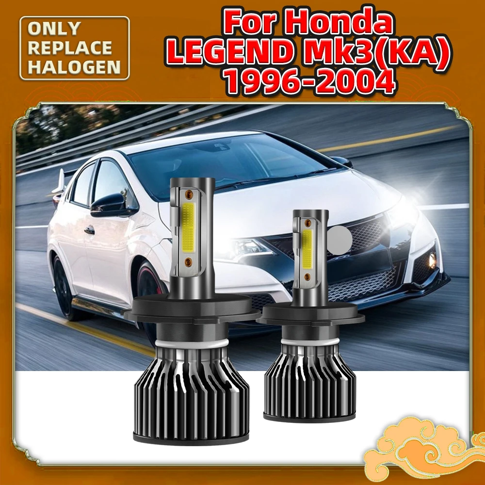 

Фары головного света, 2 шт., H4, Ближний и Дальний свет, 72 Вт, 6000K, 12 В, лампы для Honda Legend Mk3(KA) 2004, 2003, 2002, 2001, 2000, 1999, 1998, 1997, 1996,