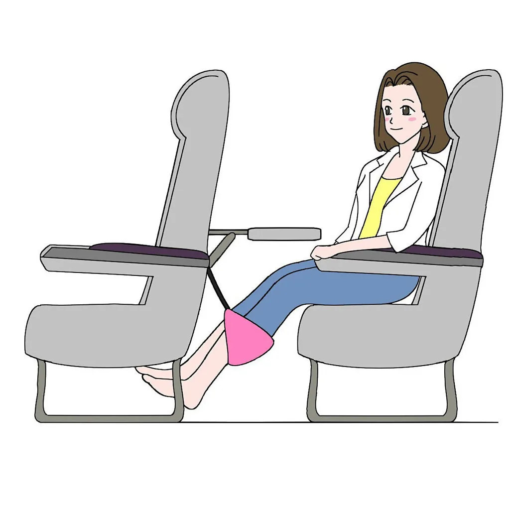 Description Picture 4 of itemAirplane Footrest Hammock Flight Car Travel Seat Foot Rest Pad Adjustable Train Portable Sleeping Pillows Accessories