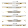 ELIJAH 6Pcs/Kit Orthodontic Composite Resin Filling Spatula Restoration Tool Titanium Plated Head Resin Filler Set Thick Handle 4