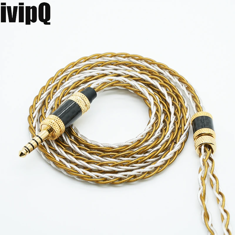 IvipQ-331 IEM-Kabel, HIFI-In-Ear-Kopfhörer-Upgrade-Kabel mit 4,4 mm 3,5 mm MMCX 2-polig für TANZU SE535 UE900S Moondop
