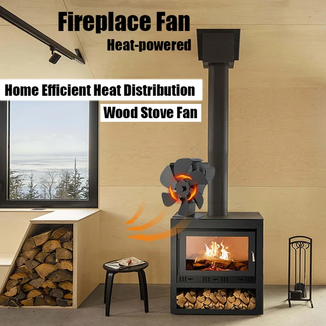 Novel Heat Powered Fan Heat-powered 25dB Smooth Rotation Stove Fan Heat Stove  Fan Wood Stove