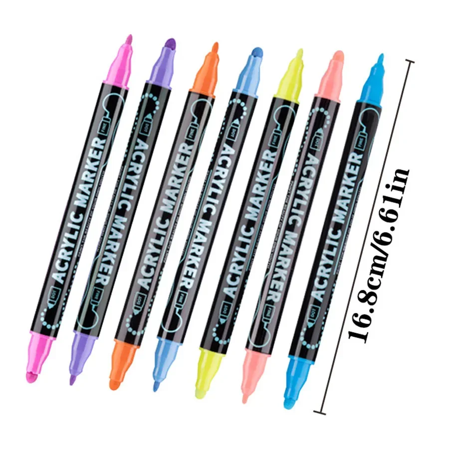 60/72 color double-head acrylic marker pen quick-drying for graffiti DIY ceramic glass canvas painting art supplies