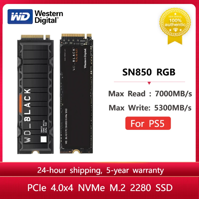Western digital WD_BLACK SN850 rgb 500グラム1テラバイト2テラバイトnvme内蔵ソリッドステートドライブpcie  4.0 Gen4 ssd 7000メガバイト/秒M.2 2280 PS5