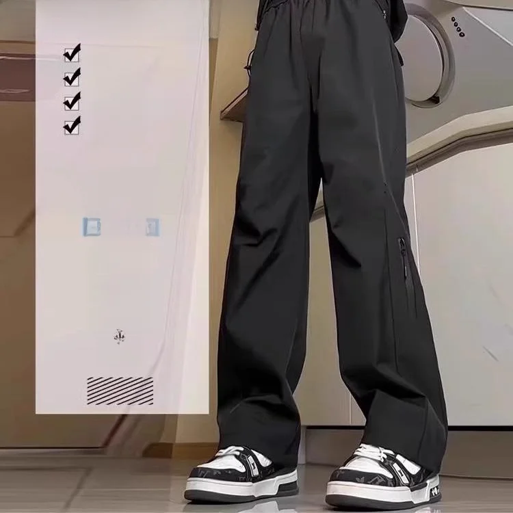 Men's Thiened Fce Lined Straight Leg Casual Pants for Autumn Winter Wear Resistant Dirt Proof Ideal for Construction Wor...