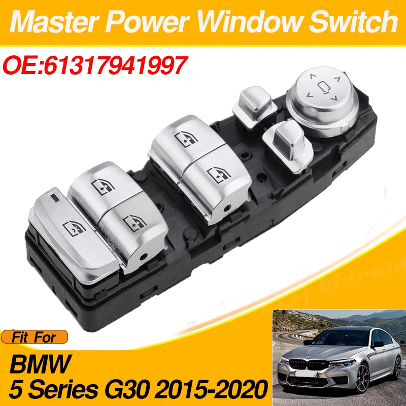 

61317941997 Electric Master Power Window Switch Front Left Driver For BMW 5 Series G30 2015 2016 2017 2018 2019 2020