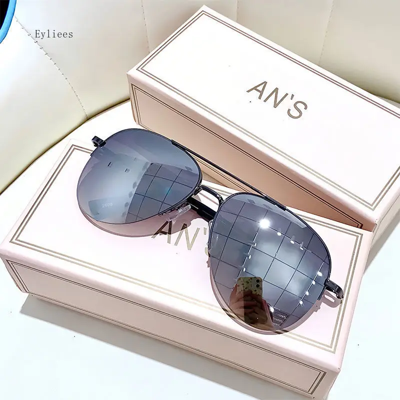 Fashion Gradient Sunglasses for Men Big Frame Pilot Sun Glasses Brand Design Anti-reflective Lunette De Soleil Homme UV400 Polarized Sunglasses