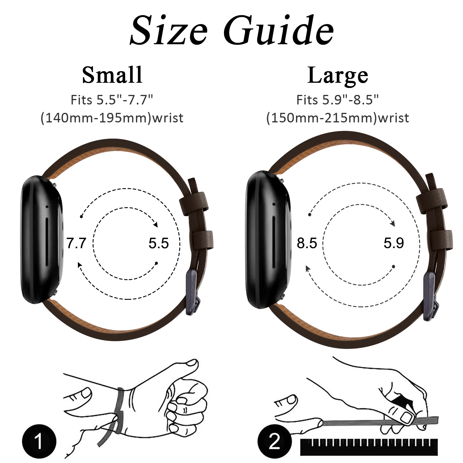 Breathable Leather Watch Strap - Premium Smartwatch Replacement Band