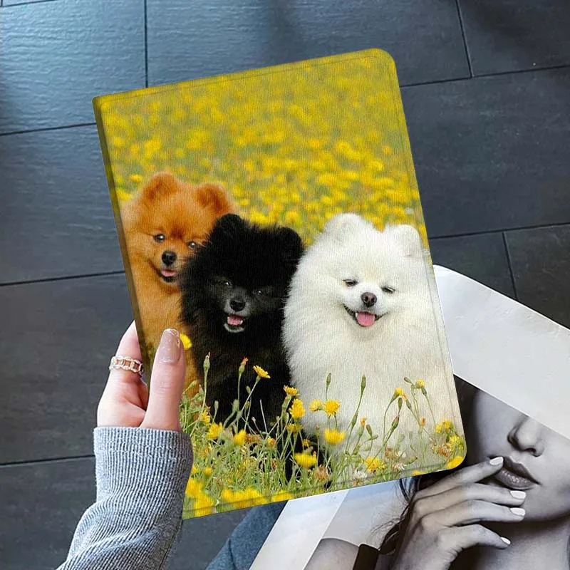 Cute Cartoon Dog Flower Art Soft Tablet Case - Perfect Gift