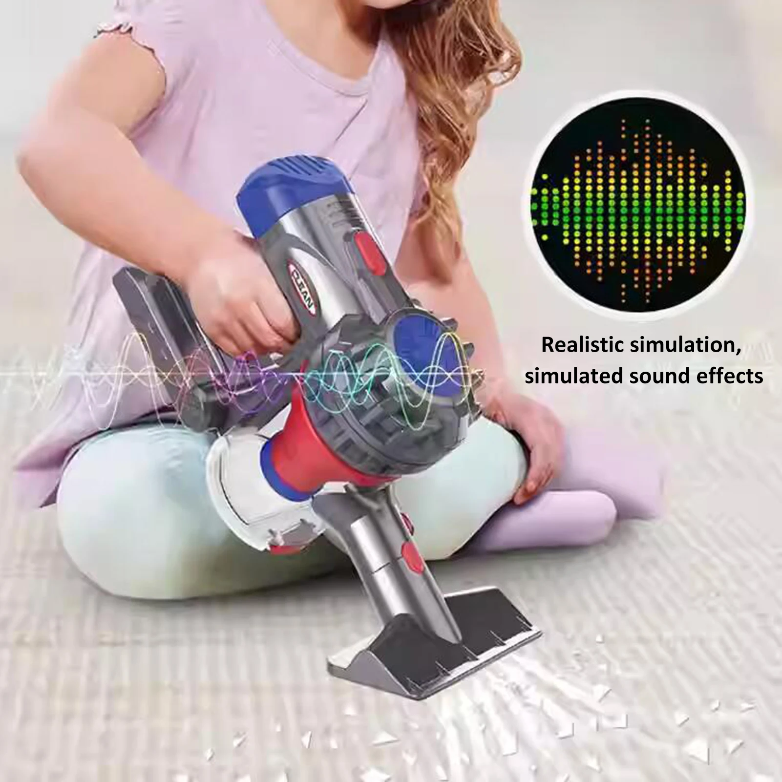 Toy Vacuum 3 In-1 Kids Vacuum Cleaner Set That Really Works Cordless Interactive Toy for Children educational toys