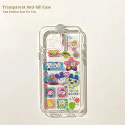 Cute Cartoon Game Tamagotchis Clear Phone Case with Clear Back Cover - Samsung A23 (T - 296T250414901)
