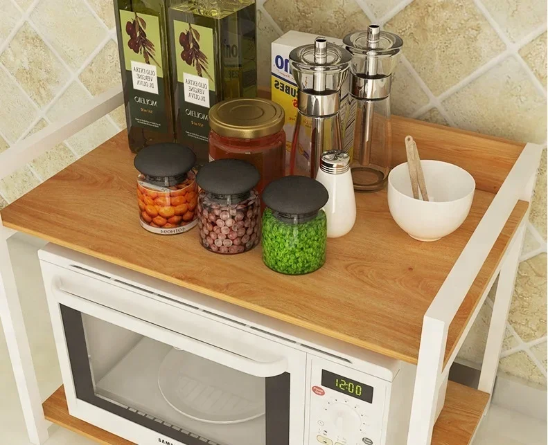Mordern MDF Microwave Shelf Stand Small Kitchen Furntiure Appliances Storage Rack Holder Space Saver