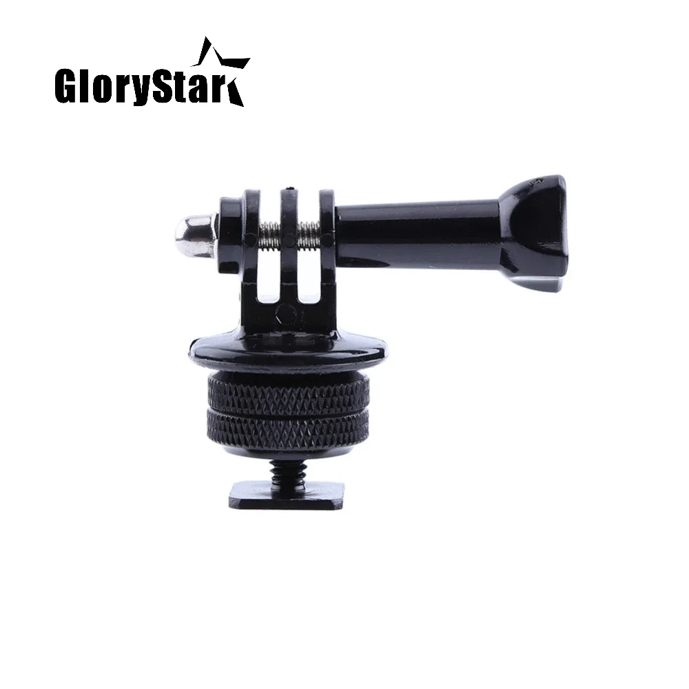 Go Pro 액세서리 용 삼각대 핫슈 어댑터 Gopro Hero 3 4 5 6 7 8 카메라 용 1/4 ''삼각대 모노 포드 마운트 어댑터 나사