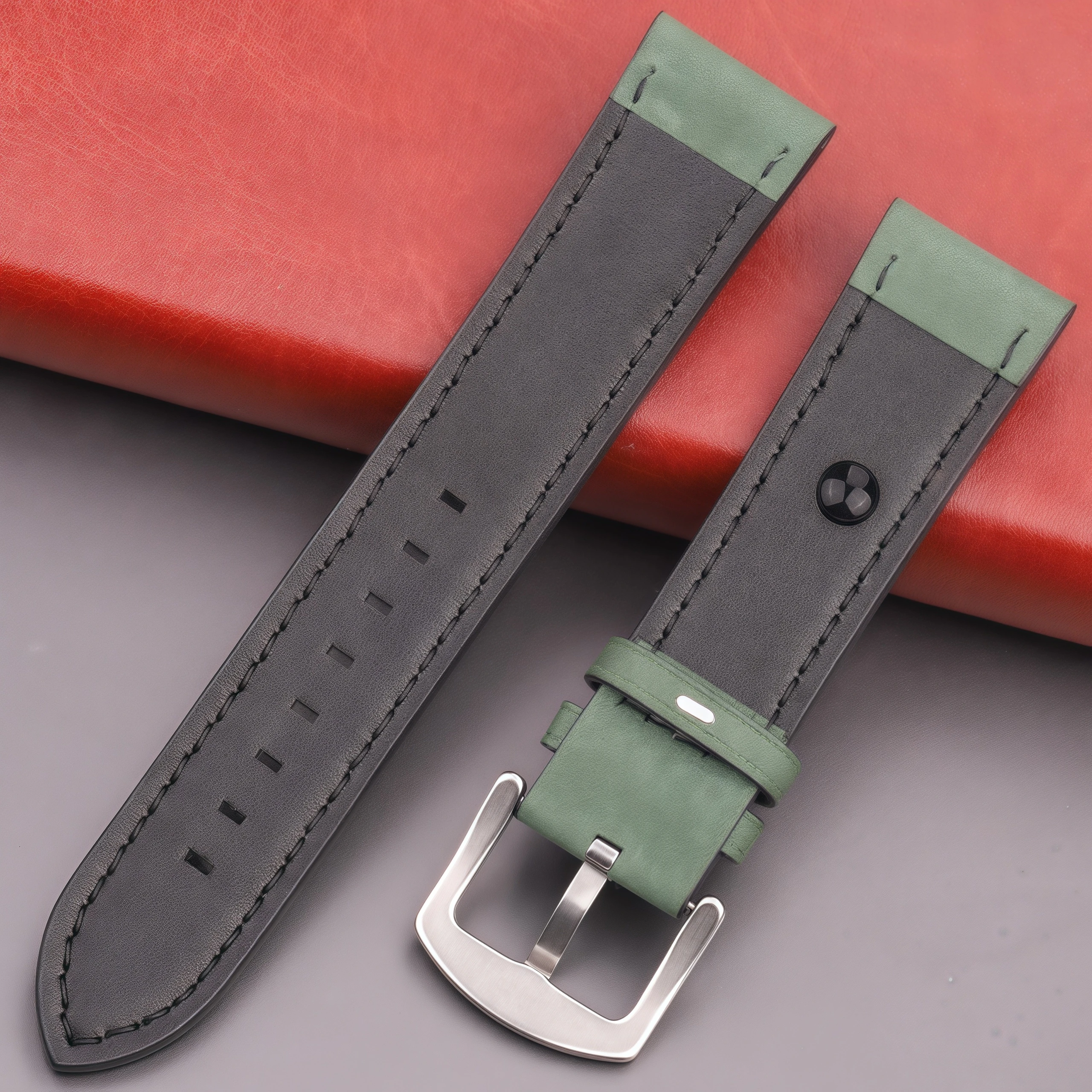 Classic Leather Watch Band - Premium Replacement Strap in 4 Timeless Colors