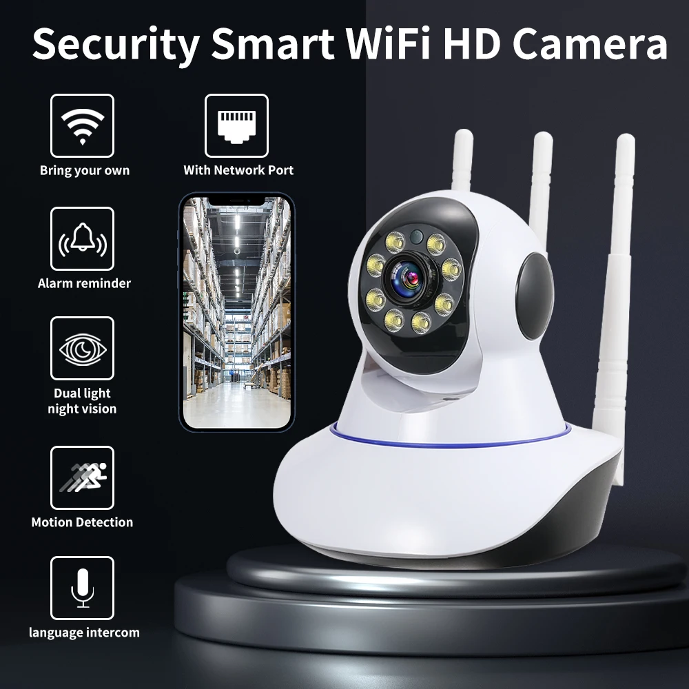 5MP PTZ Wifi Surveillance Camera Outdoor 4X Digital Zoom AI Human Detect H.265 P2P Audio 5G Wifi Camera Smart Home Baby Monitor