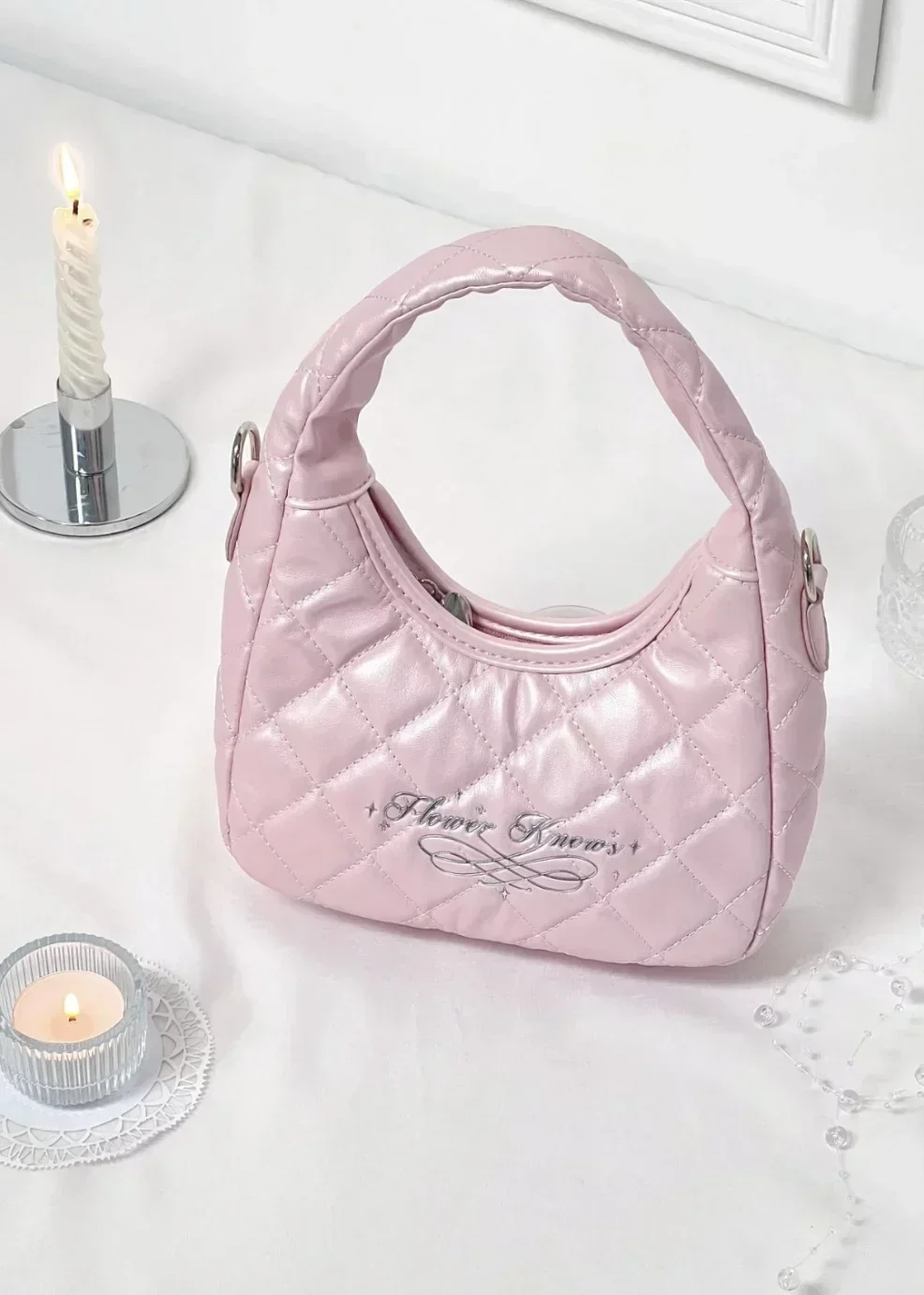 Flower Knows  Limited Surrounding 7th Anniversary Makeup Folding Hand Mirror Portable Makeup Storage Satchel  Bag 6