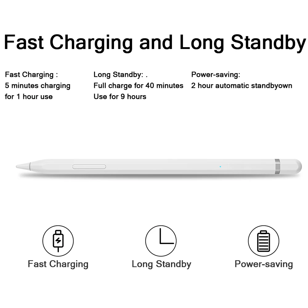 For Apple Pencil With Palm Rejection Tilt Sensitive Stylus Pen For iPad 6 7 8 Generation Pro 11 12.9 Air 3 4 Min 5 4