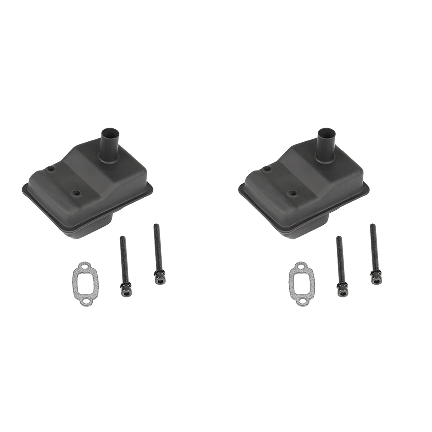 BAAU 2X Metal Muffler for 23Cc 29Cc 30.5Cc 32.36Cc Engine for 1/5 Baja 5B 5T 5SC Rovan Motor