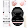 Makartt Solid Nail Glue Gel 15ml with Remover 60ml, Nail Glue Kit for Press on Tips Acrylic Gel X Nails 1