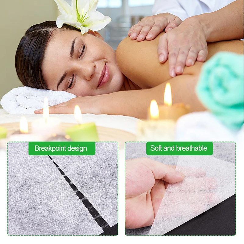Bed Sheet 50/100 Pieces Disposable Spa Massage Mattress Non Woven Salon Massage Pillow Tissue Roll Tattoo Supplies