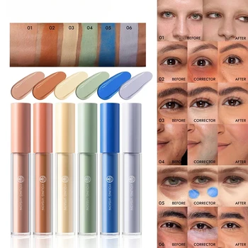 Yellow Orange Liquid Concealer Foundation Primer Base Facial Repair Dark Circles Corrector Skin Tone Purple Brighten Concealer 1