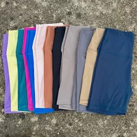 Solid Color High Waist Yoga Short Leg Cycling Women Fitness Sports Short Comprehensive Training Jog Squat Proof Internal Pocket 2